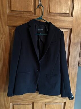 Banana Republic Men's Dark Navy Single-Button Blazer